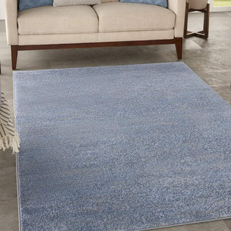 6' X 9' Blue And Gray Indoor Outdoor Area Rug - GreatEagleInc