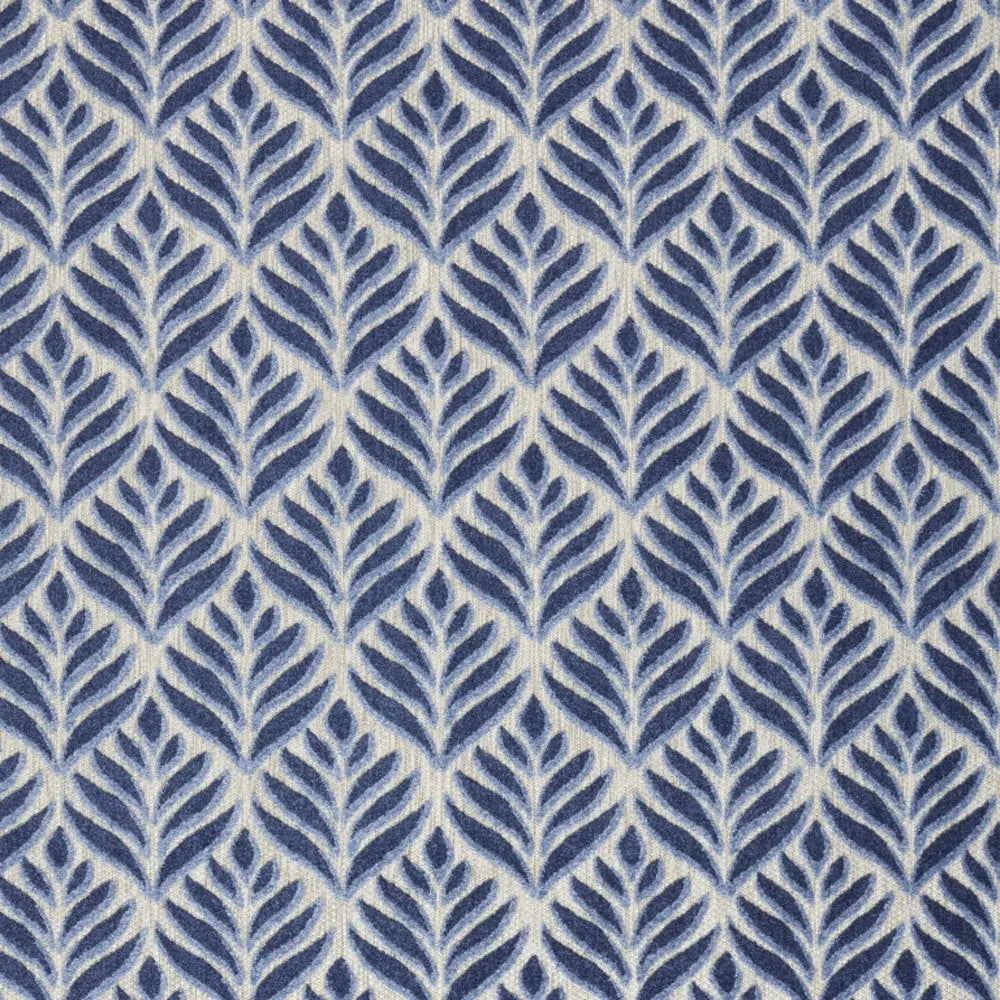 6' X 9' Blue Floral Stain Resistant Non Skid Area Rug Homeroots Outdoor
