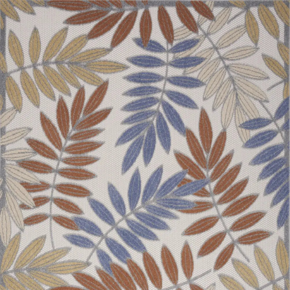 6' X 9' Blue Indoor Outdoor Area Rug Homeroots Outdoor