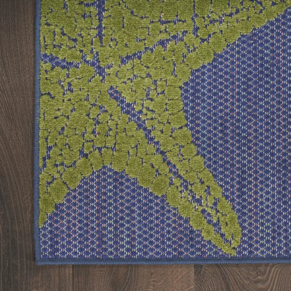6' X 9' Blue Yellow And Orange Starfish Indoor Outdoor Area Rug Homeroots Outdoor