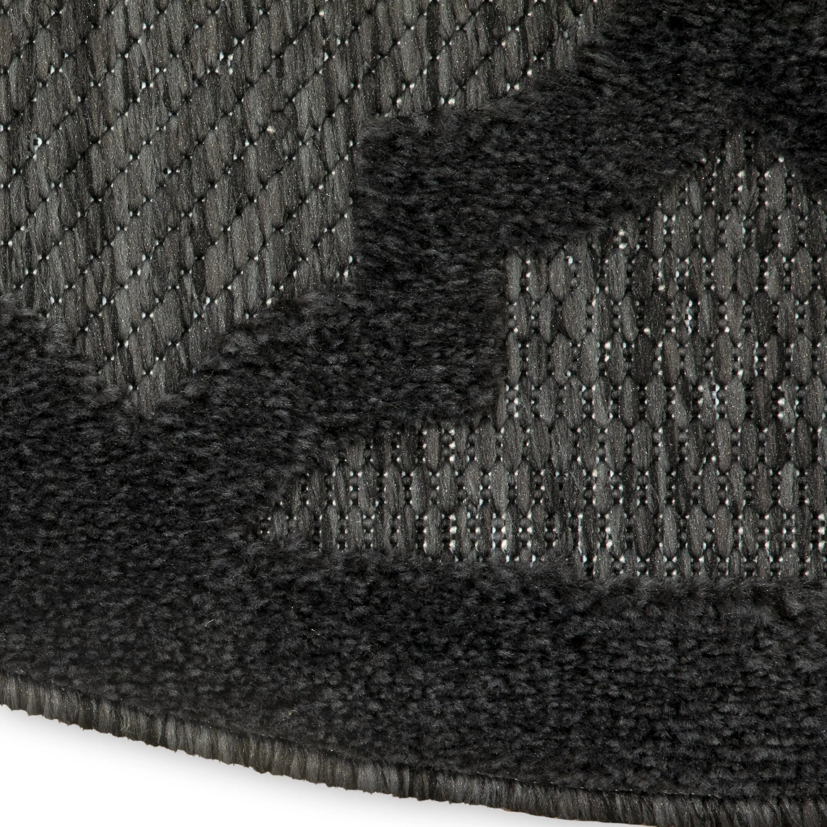 6' X 9' Charcoal And Black Trellis Indoor Outdoor Area Rug Homeroots Outdoor