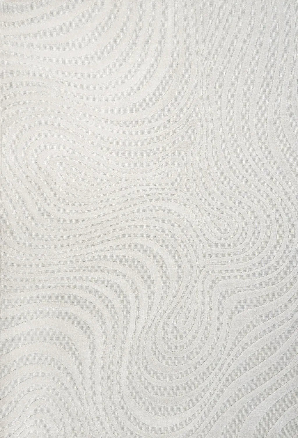 6' X 9' Cream And Ivory Abstract Indoor Outdoor Area Rug Homeroots Outdoor