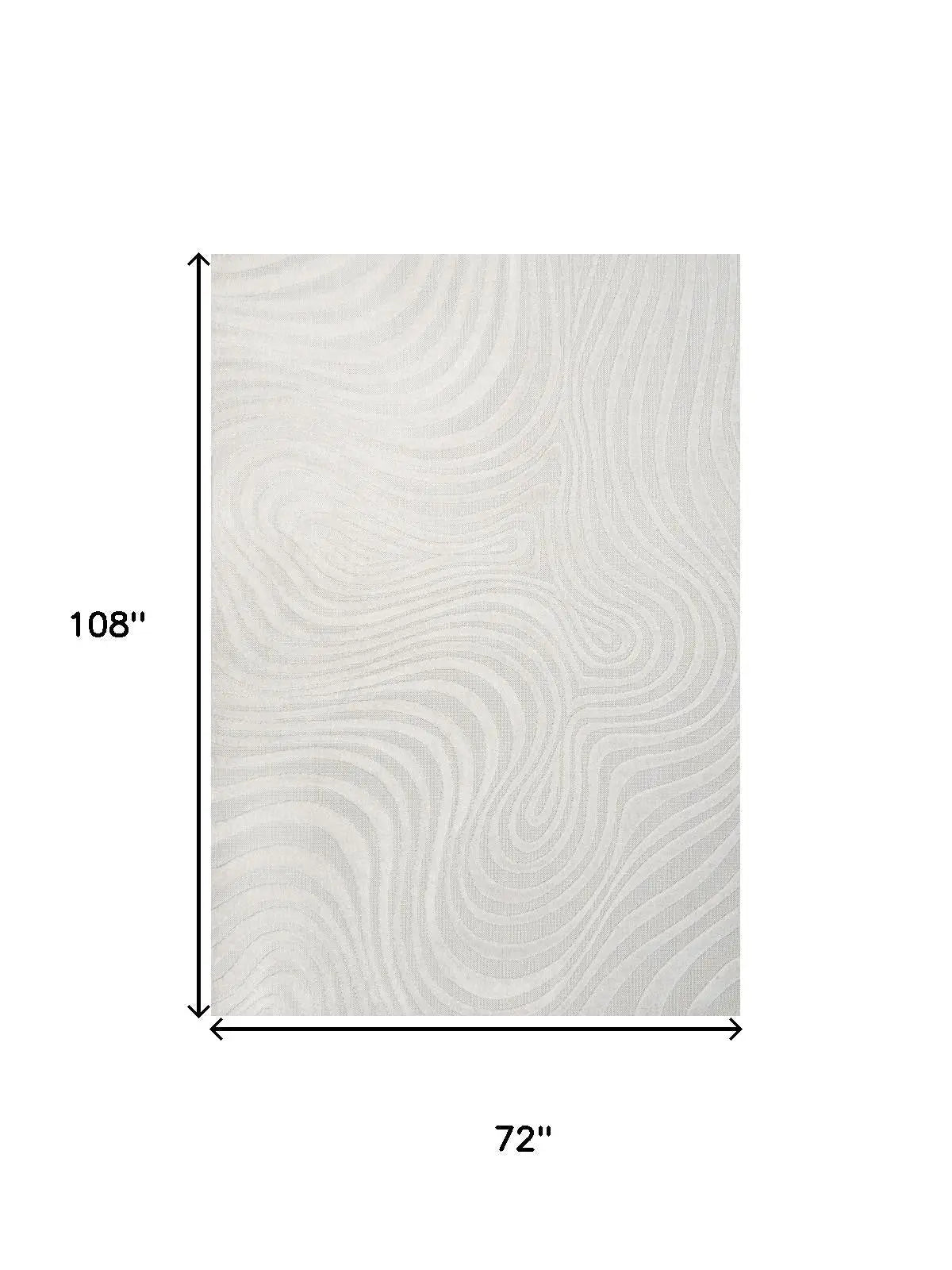 6' X 9' Cream And Ivory Abstract Indoor Outdoor Area Rug Homeroots Outdoor
