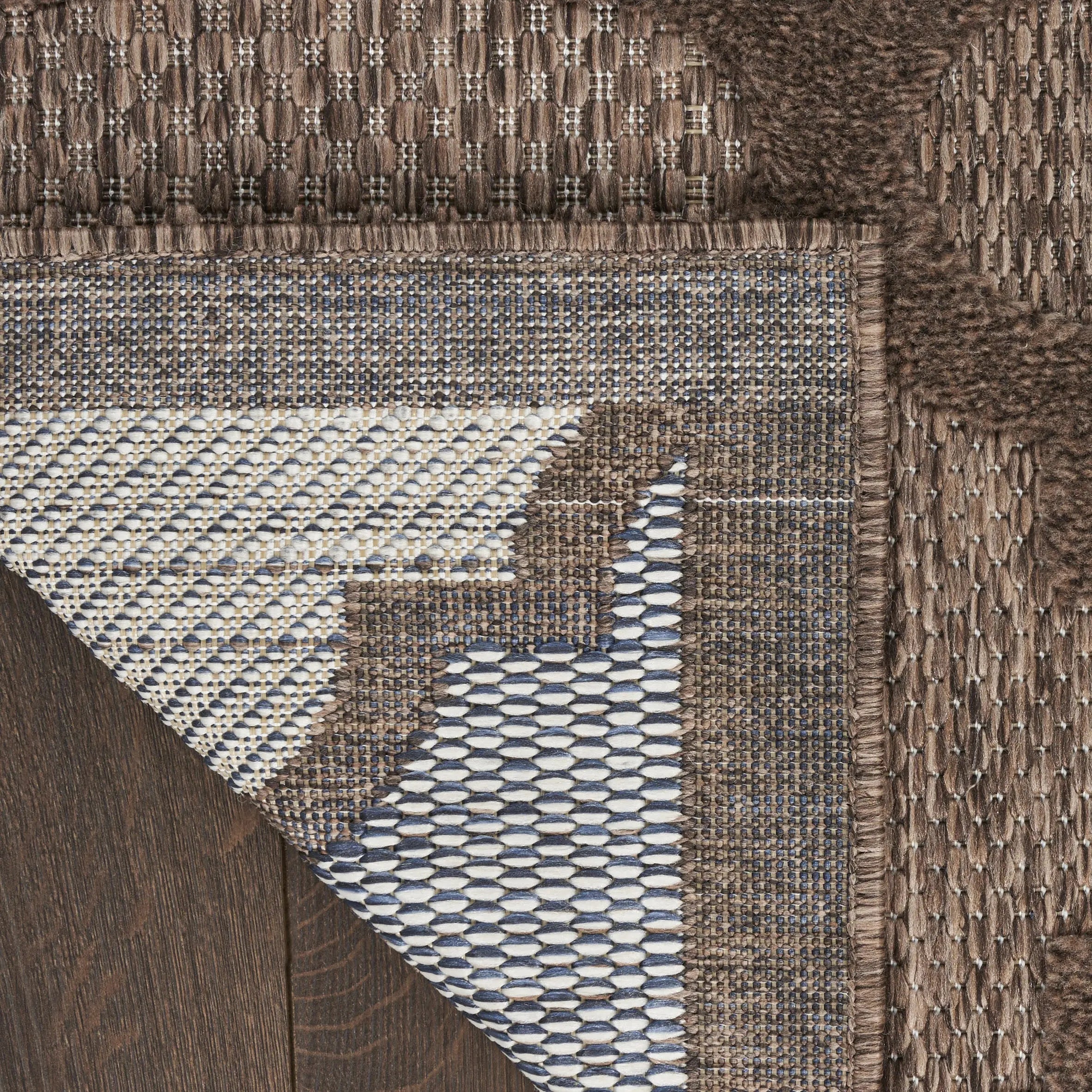 6' X 9' Dark Brown And Light Brown Trellis Indoor Outdoor Area Rug Homeroots Outdoor