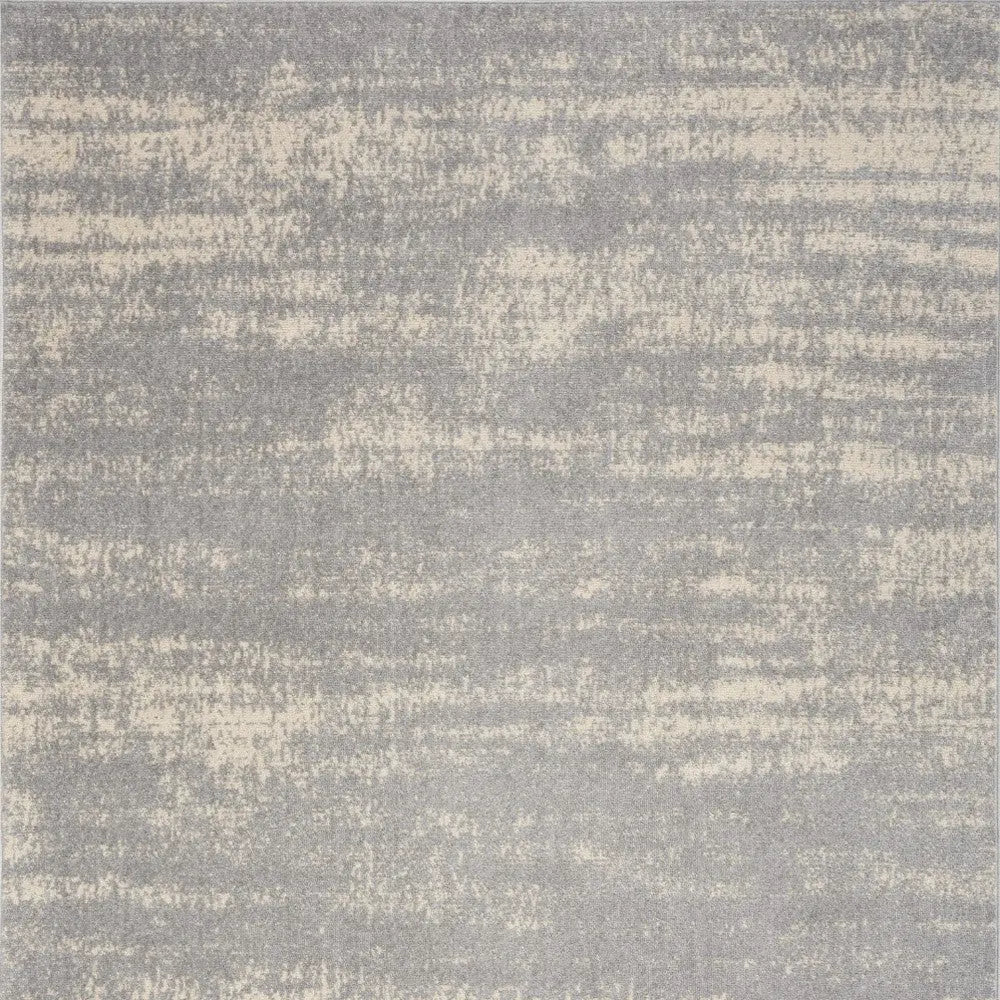 6' X 9' Gray And Beige Abstract Indoor Outdoor Area Rug Homeroots Outdoor