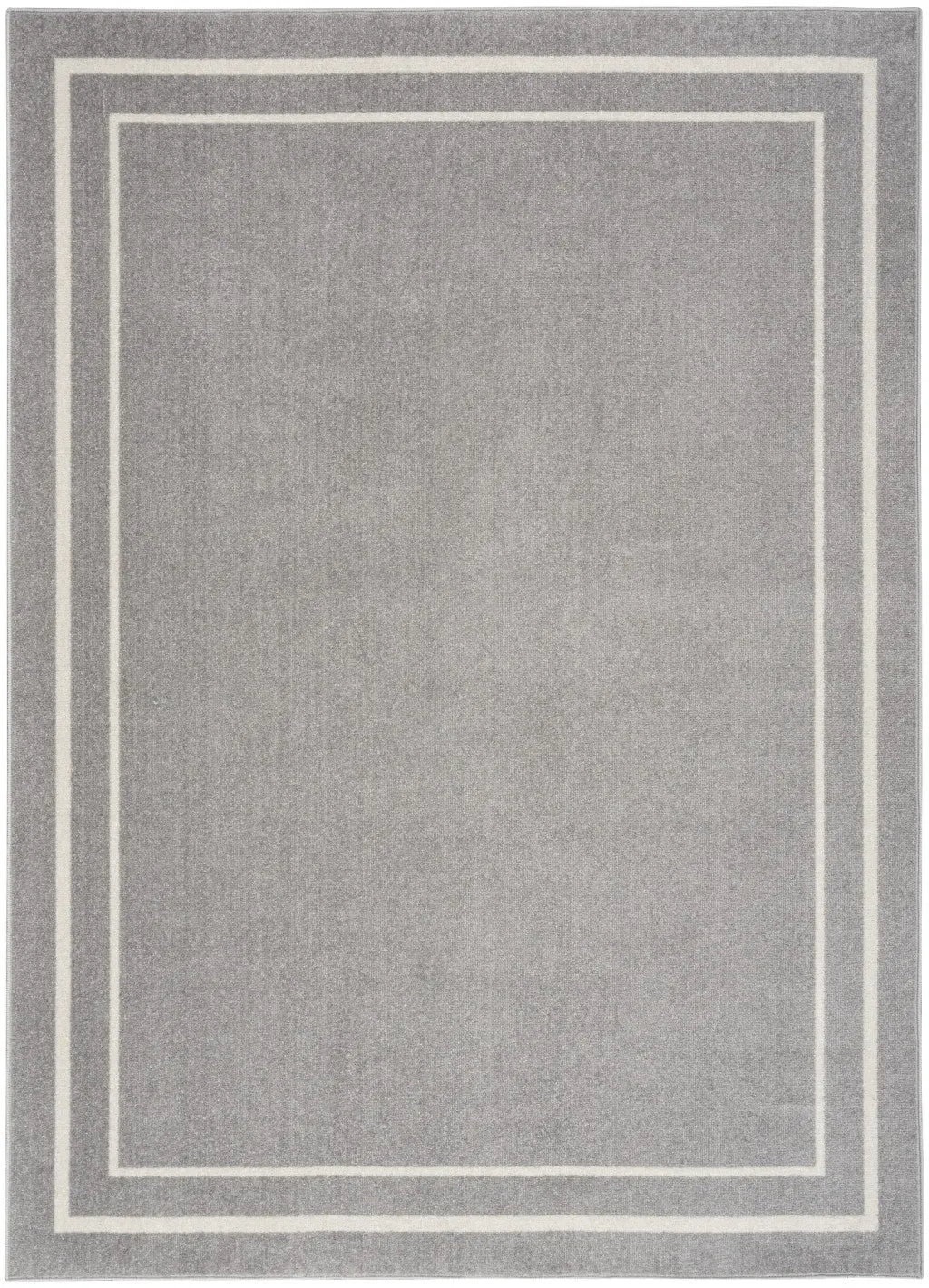 6' X 9' Gray And Ivory Indoor Outdoor Area Rug Homeroots Outdoor