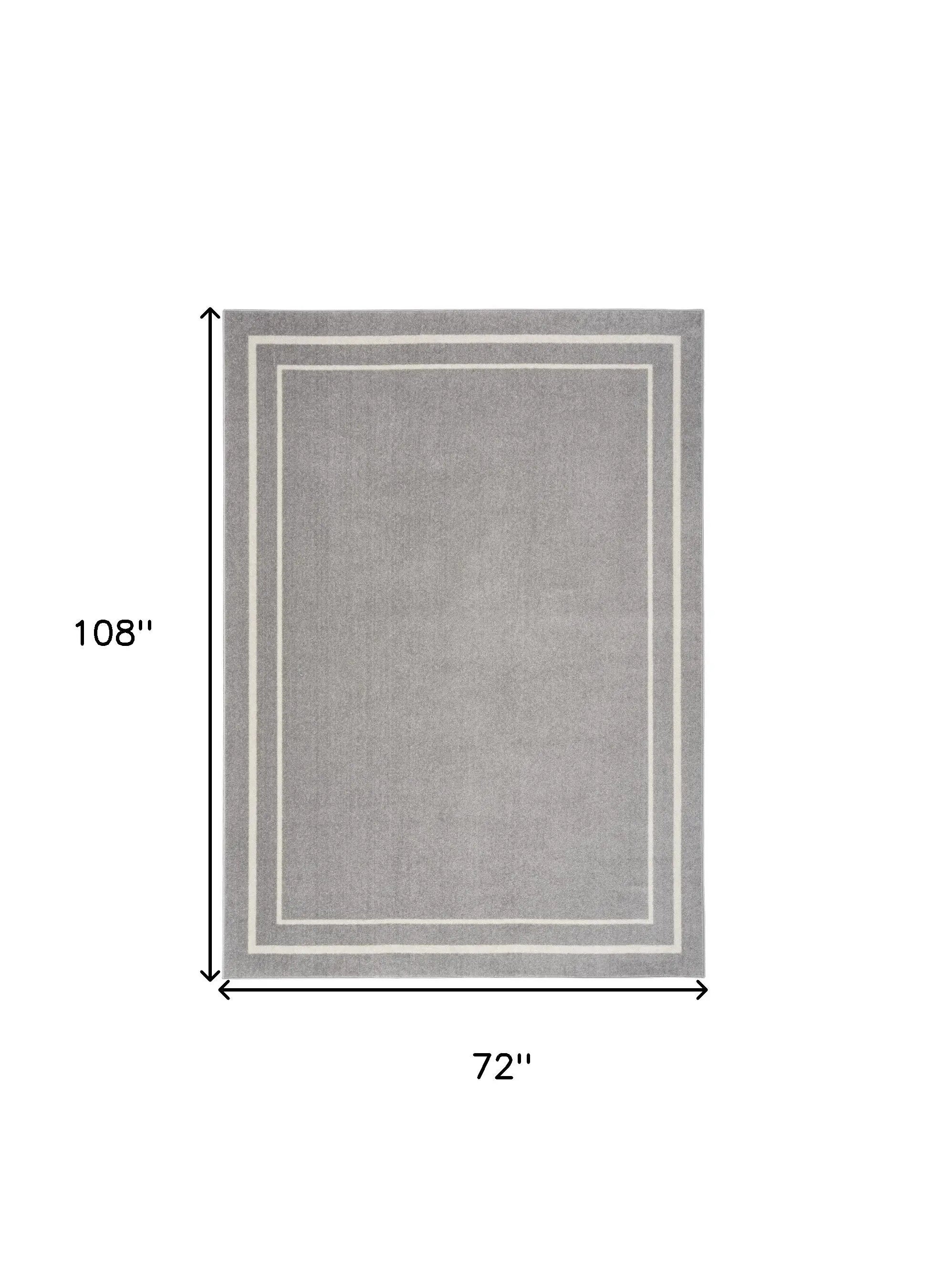 6' X 9' Gray And Ivory Indoor Outdoor Area Rug Homeroots Outdoor
