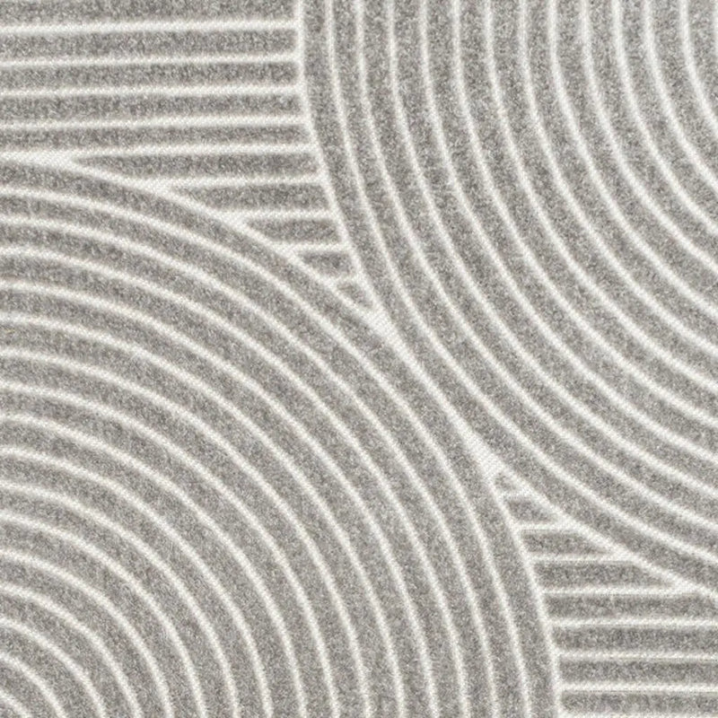6' X 9' Gray And Ivory Striped Indoor Outdoor Area Rug Homeroots Outdoor