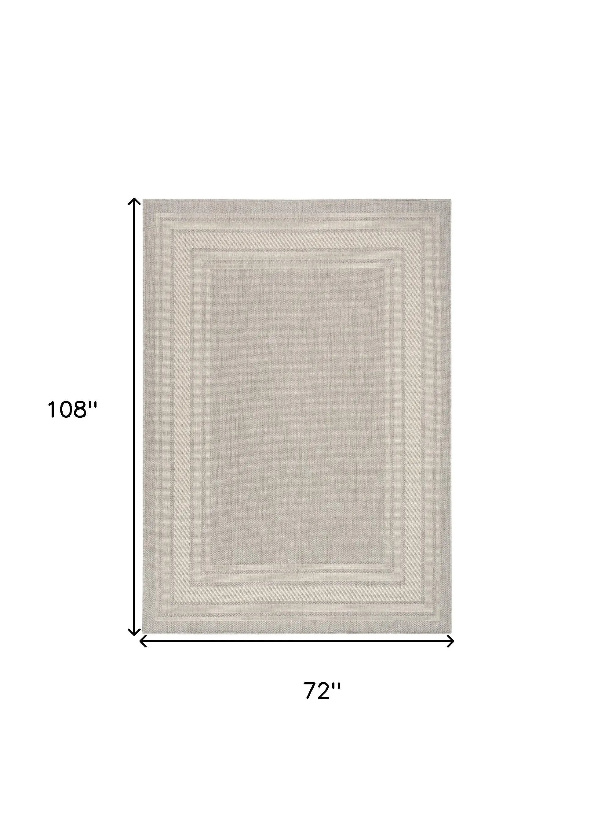 6' X 9' Gray Geometric Indoor Outdoor Area Rug Homeroots Outdoor