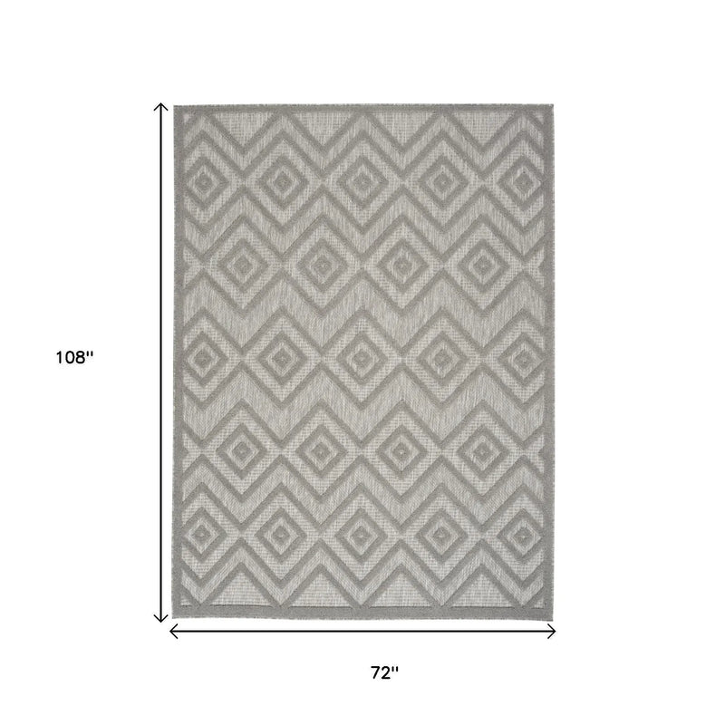 6' X 9' Gray Indoor Outdoor Area Rug - GreatEagleInc