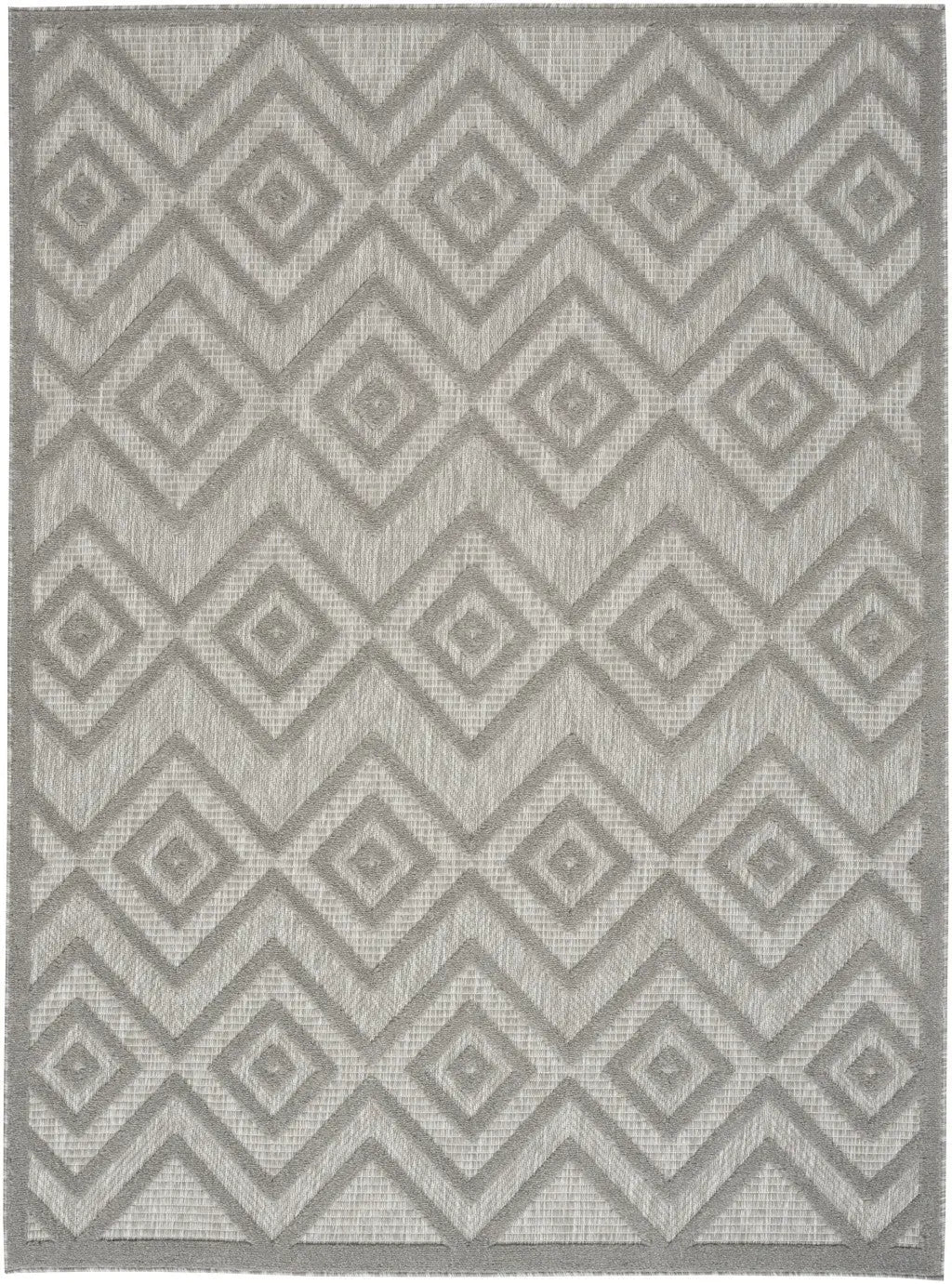 6' X 9' Gray Indoor Outdoor Area Rug - GreatEagleInc