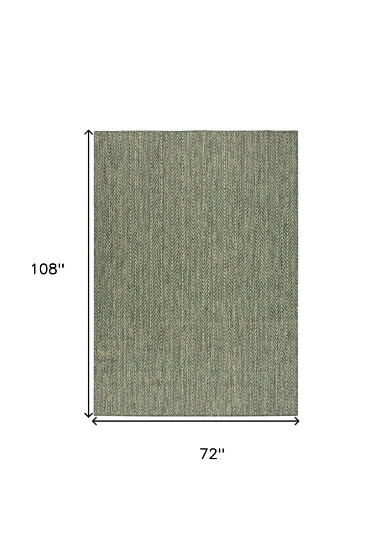 6' X 9' Green Geometric Indoor Outdoor Area Rug Homeroots Outdoor