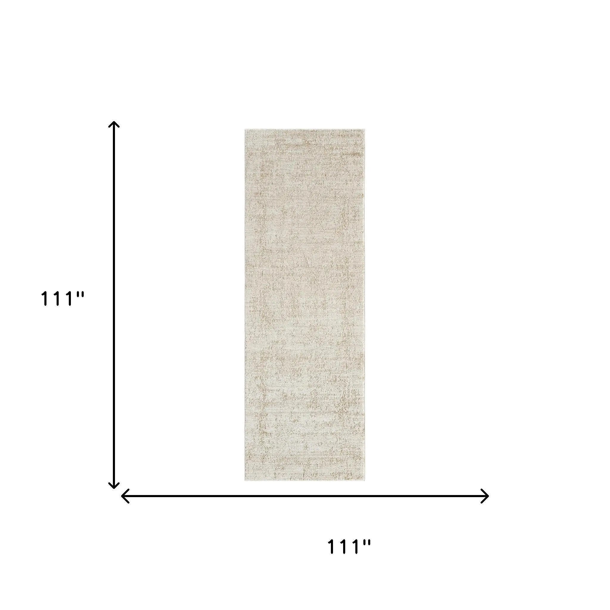 6' X 9' Ivory And Beige Abstract Area Rug Homeroots Home Decor