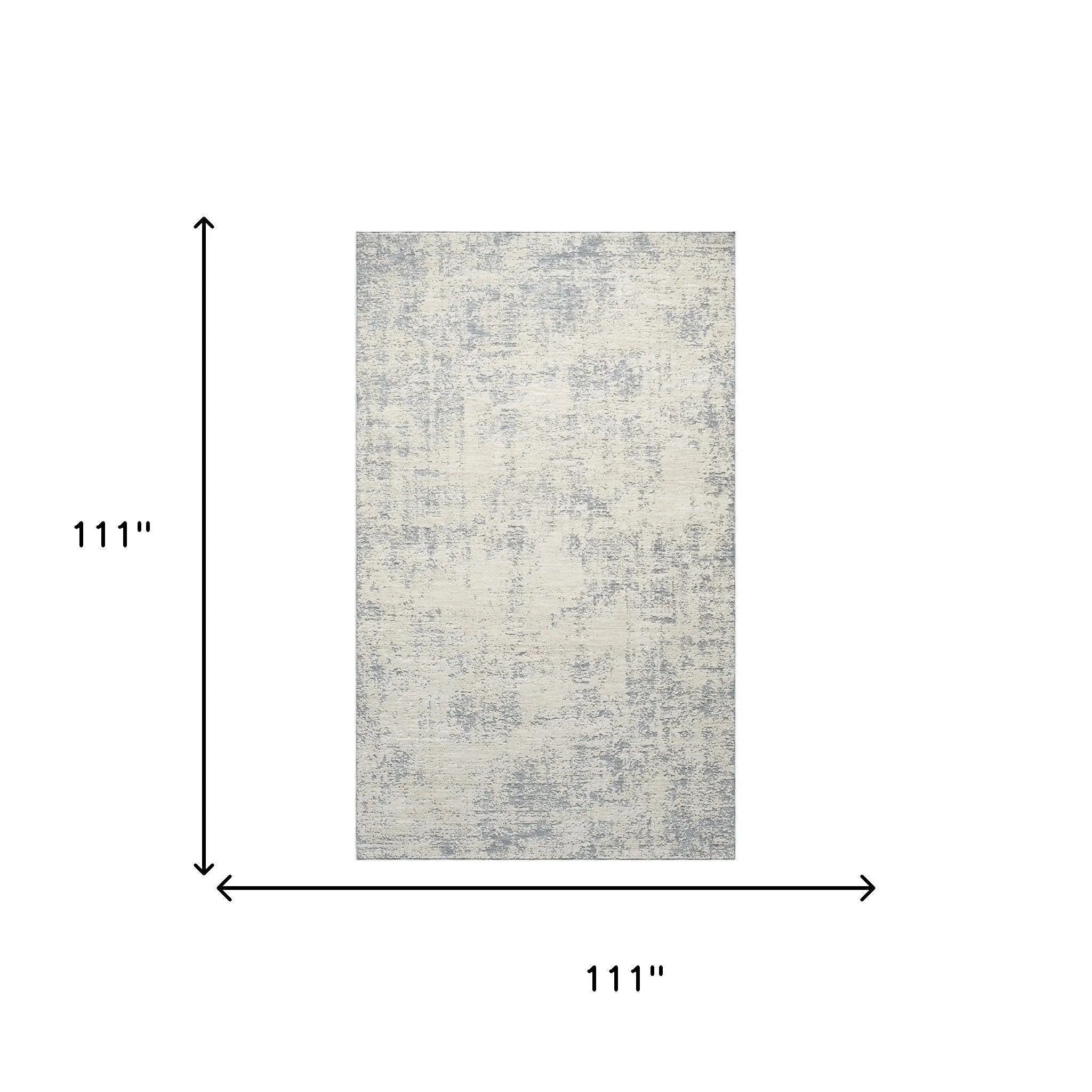 6' X 9' Ivory And Blue Abstract Area Rug Homeroots Home Decor