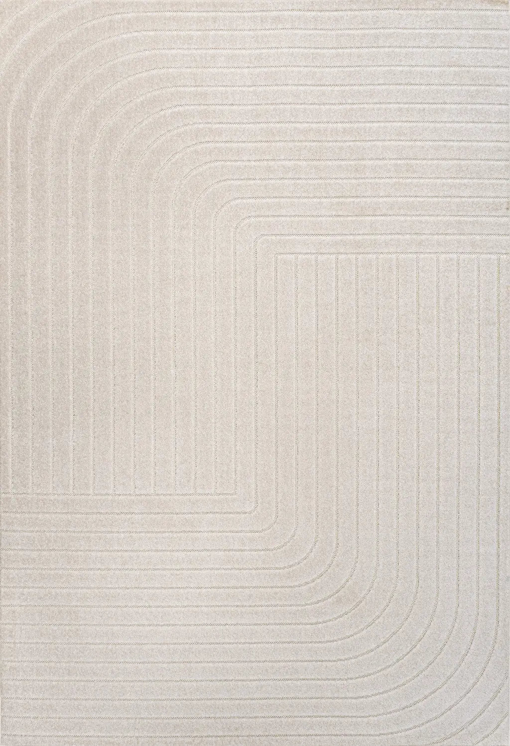 6' X 9' Ivory And Cream Striped Indoor Outdoor Area Rug Homeroots Outdoor