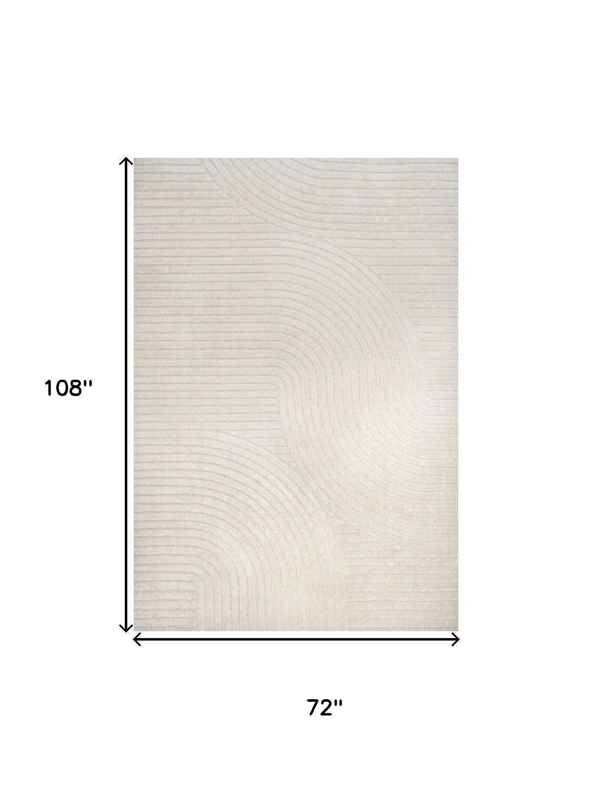 6' X 9' Ivory And Cream Striped Indoor Outdoor Area Rug Homeroots Outdoor