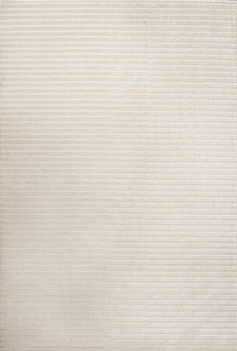 6' X 9' Ivory And Cream Striped Indoor Outdoor Area Rug Homeroots Outdoor