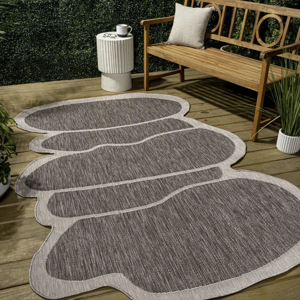 6' X 9' Light Brown And Beige Medallion Indoor Outdoor Area Rug Homeroots Outdoor