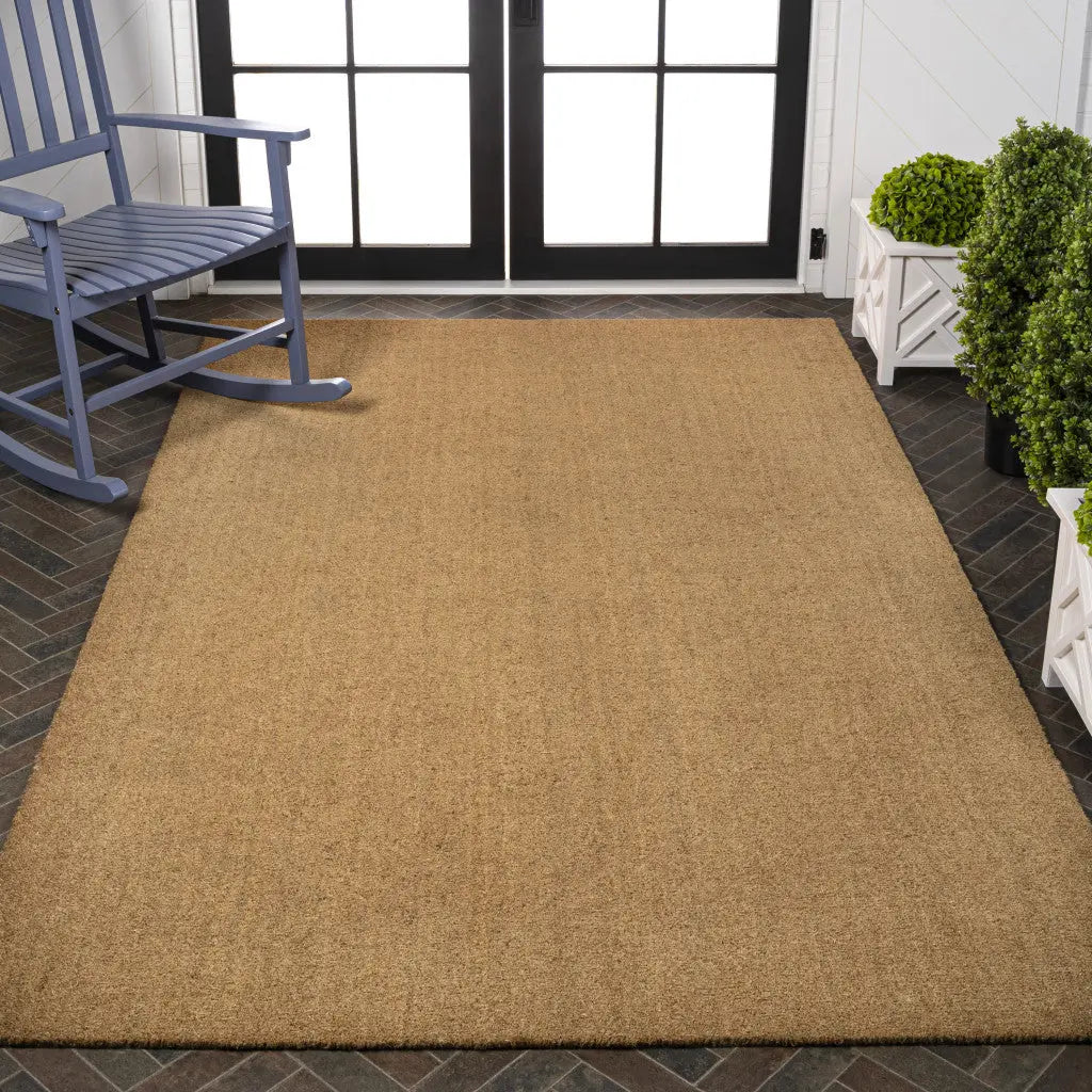 6' X 9' Light Brown Indoor Outdoor Area Rug - GreatEagleInc