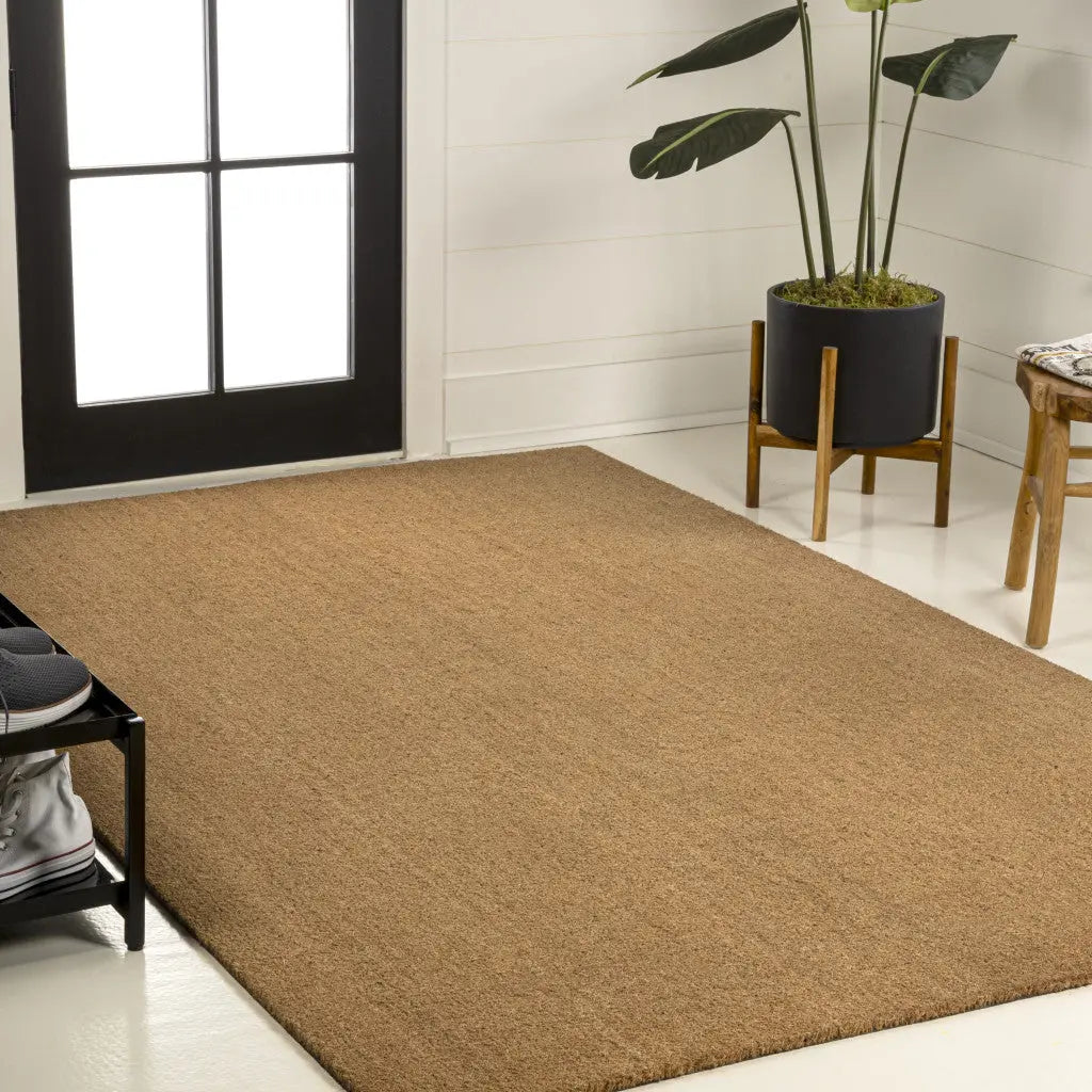 6' X 9' Light Brown Indoor Outdoor Area Rug - GreatEagleInc