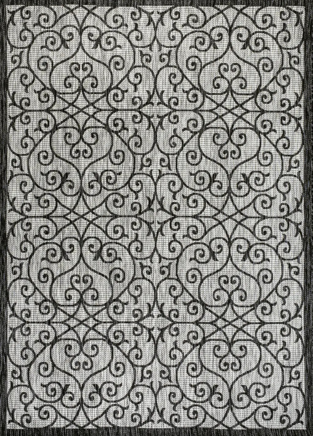 6' X 9' Light Gray And Black Geometric Indoor Outdoor Area Rug Homeroots Outdoor
