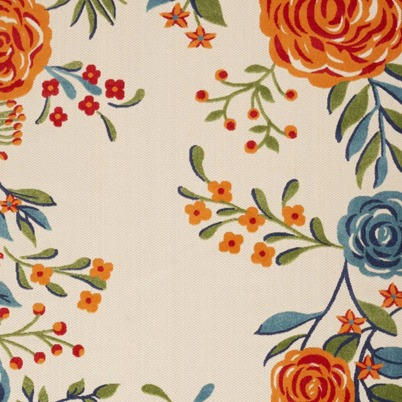 6' X 9' Multicolor Floral Stain Resistant Non Skid Area Rug Homeroots Outdoor