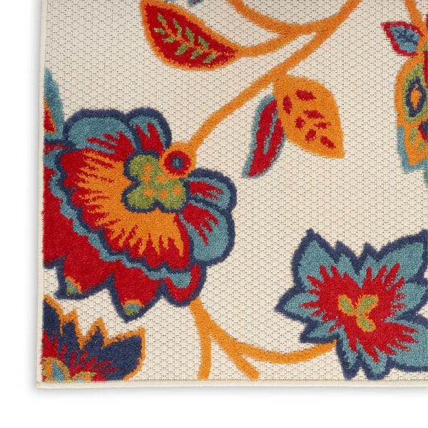 6' X 9' Multicolor Floral Stain Resistant Non Skid Area Rug Homeroots Outdoor
