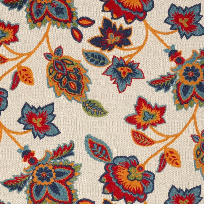 6' X 9' Multicolor Floral Stain Resistant Non Skid Area Rug Homeroots Outdoor