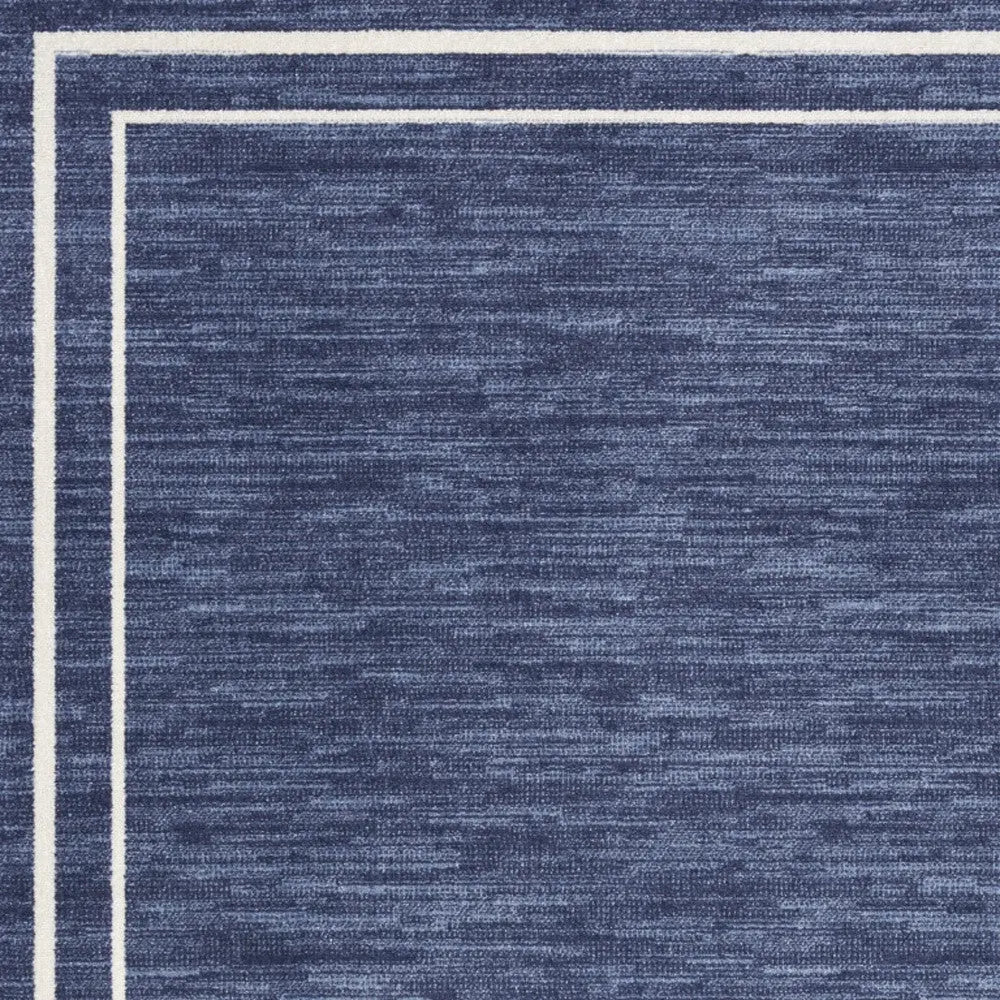 6' X 9' Navy Blue And Ivory Indoor Outdoor Area Rug Homeroots Outdoor