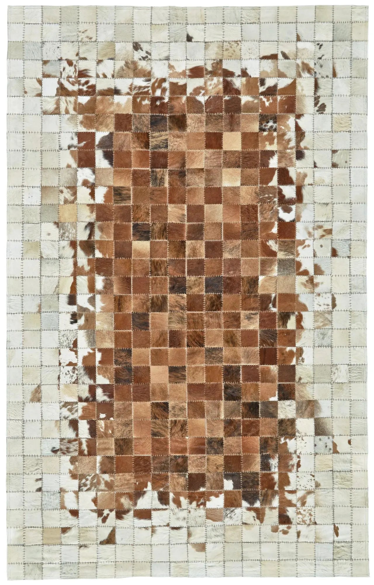 6' X 9' Orange Brown And Ivory Faux Cowhide Animal Print Area Rug Homeroots Home Decor