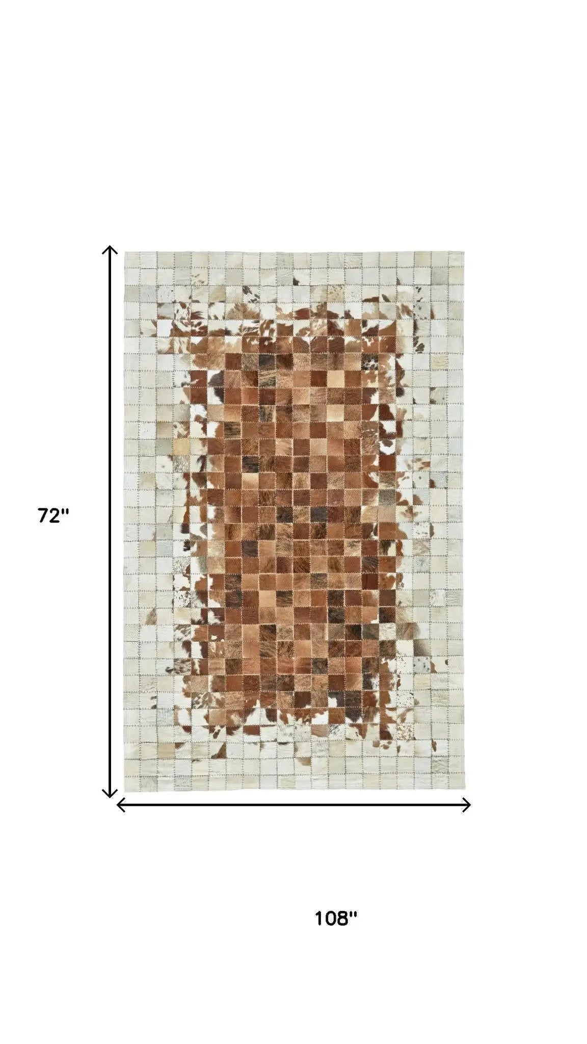 6' X 9' Orange Brown And Ivory Faux Cowhide Animal Print Area Rug Homeroots Home Decor