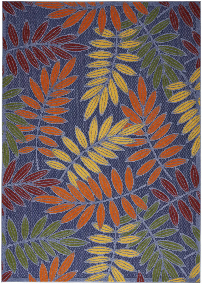 6' X 9' Orange Green And Blue Indoor Outdoor Area Rug Homeroots Outdoor
