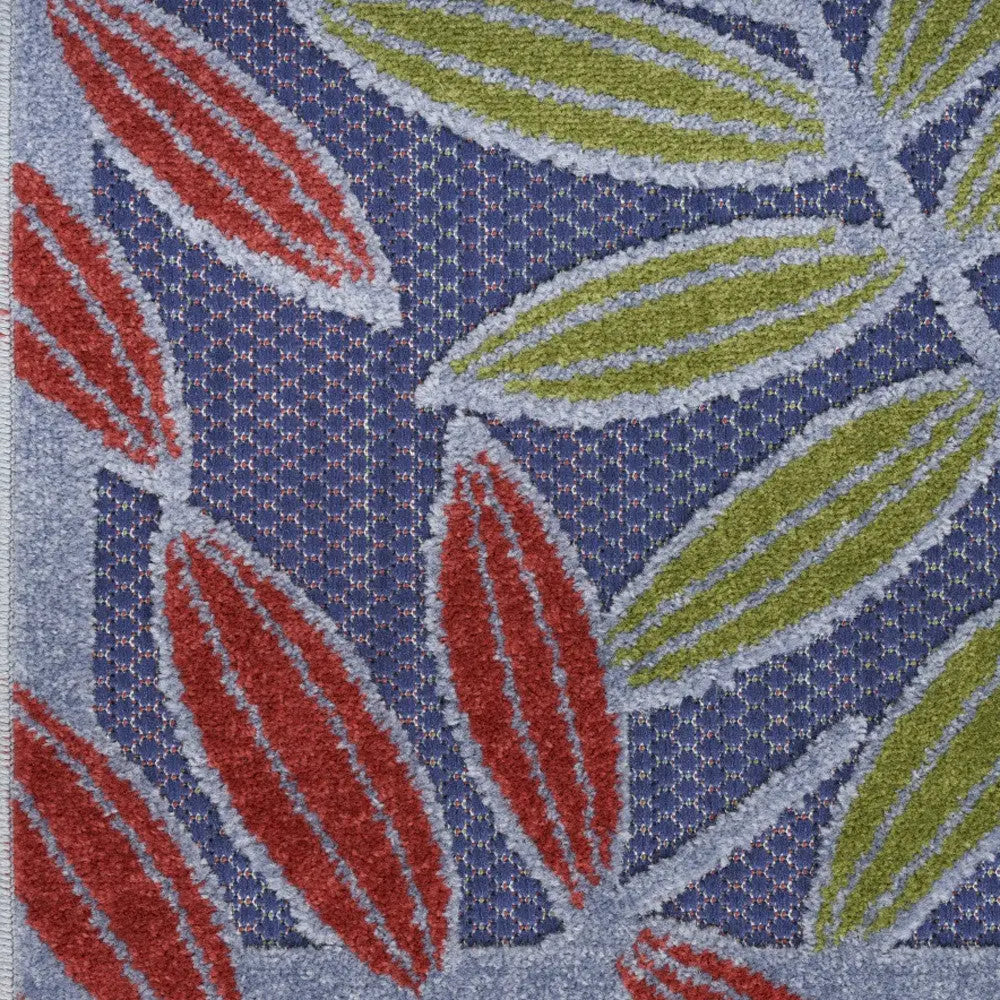 6' X 9' Orange Green And Blue Indoor Outdoor Area Rug Homeroots Outdoor