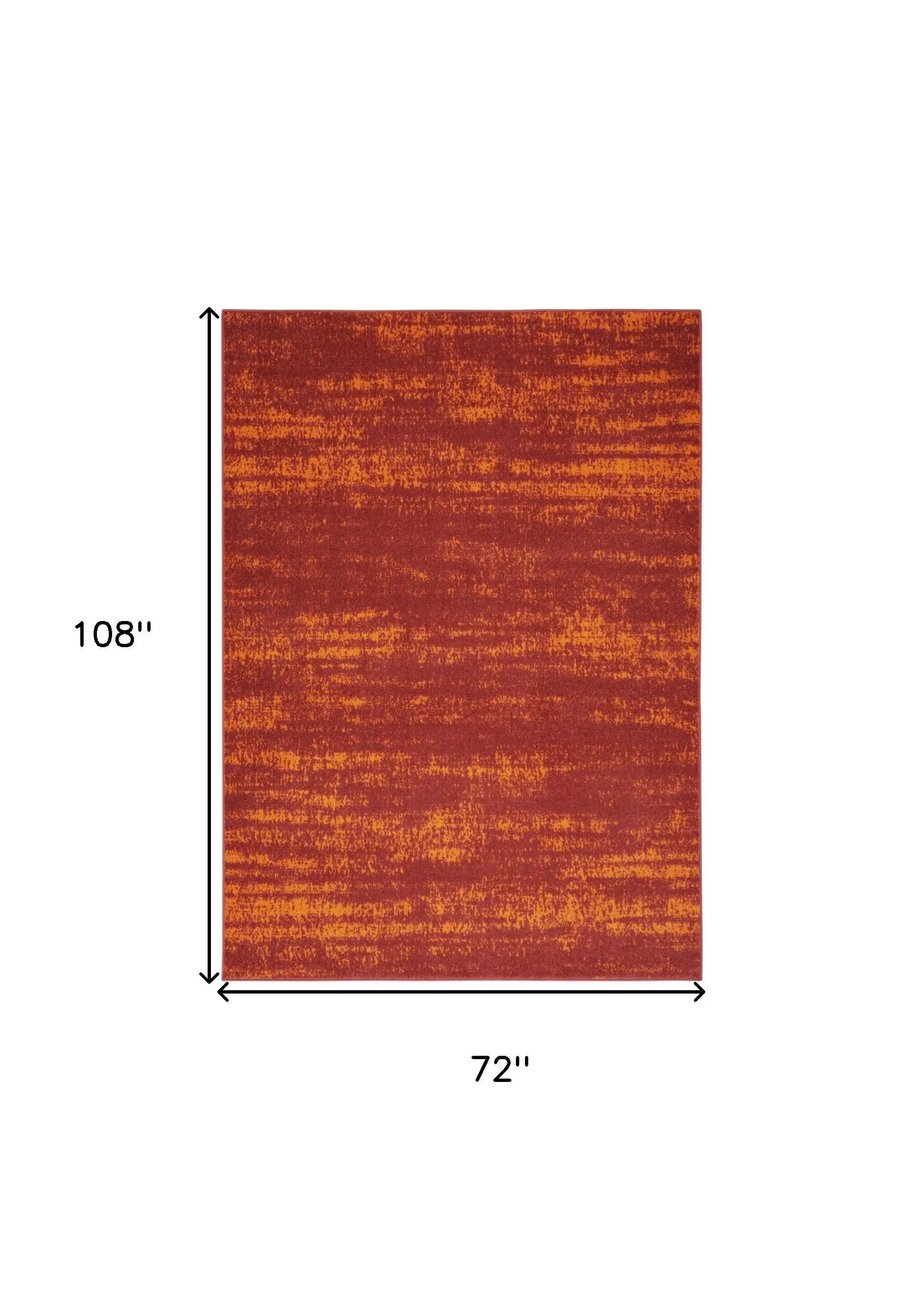 6' X 9' Red And Orange Abstract Indoor Outdoor Area Rug Homeroots Outdoor