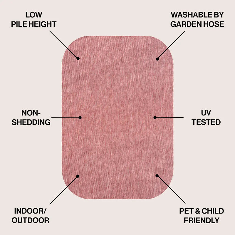 6' X 9' Rose Indoor Outdoor Area Rug Homeroots Outdoor
