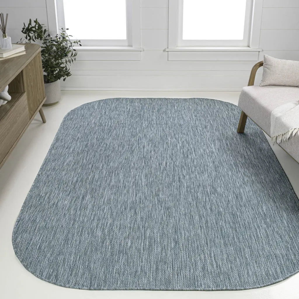 6' X 9' Turquoise Indoor Outdoor Area Rug Homeroots Outdoor