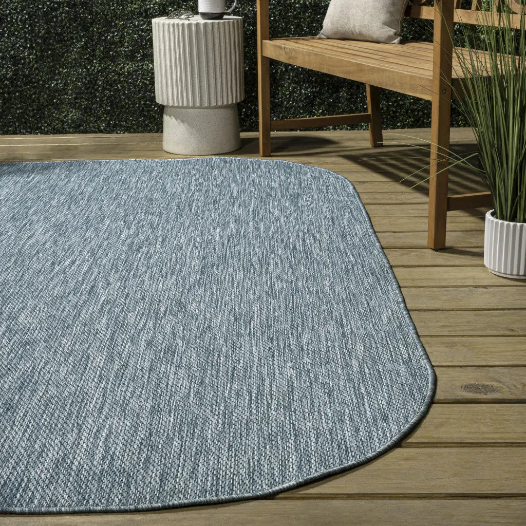 6' X 9' Turquoise Indoor Outdoor Area Rug Homeroots Outdoor