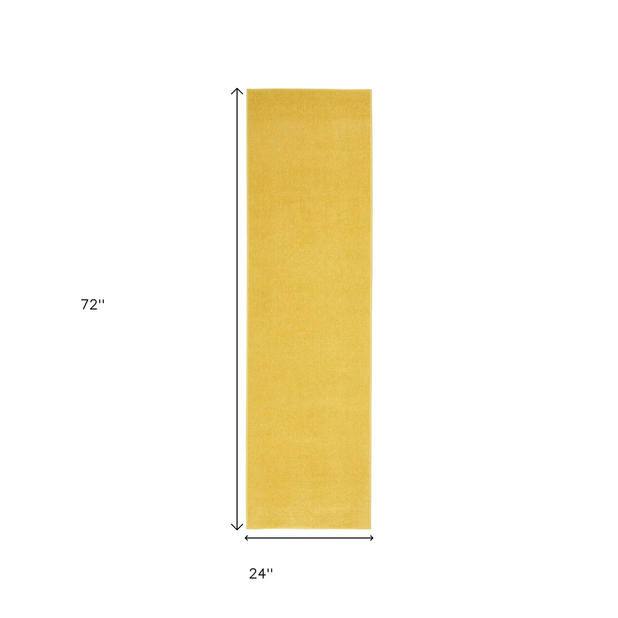 6' Yellow Indoor Outdoor Runner Rug Homeroots Outdoor
