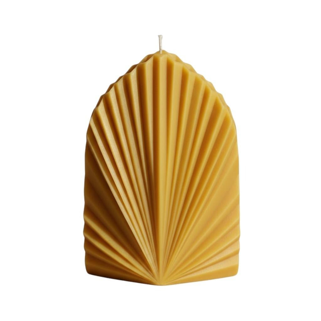 6" Gold Spring Rain Scented Dimensional Palm Leaf Candle - Home & Garden