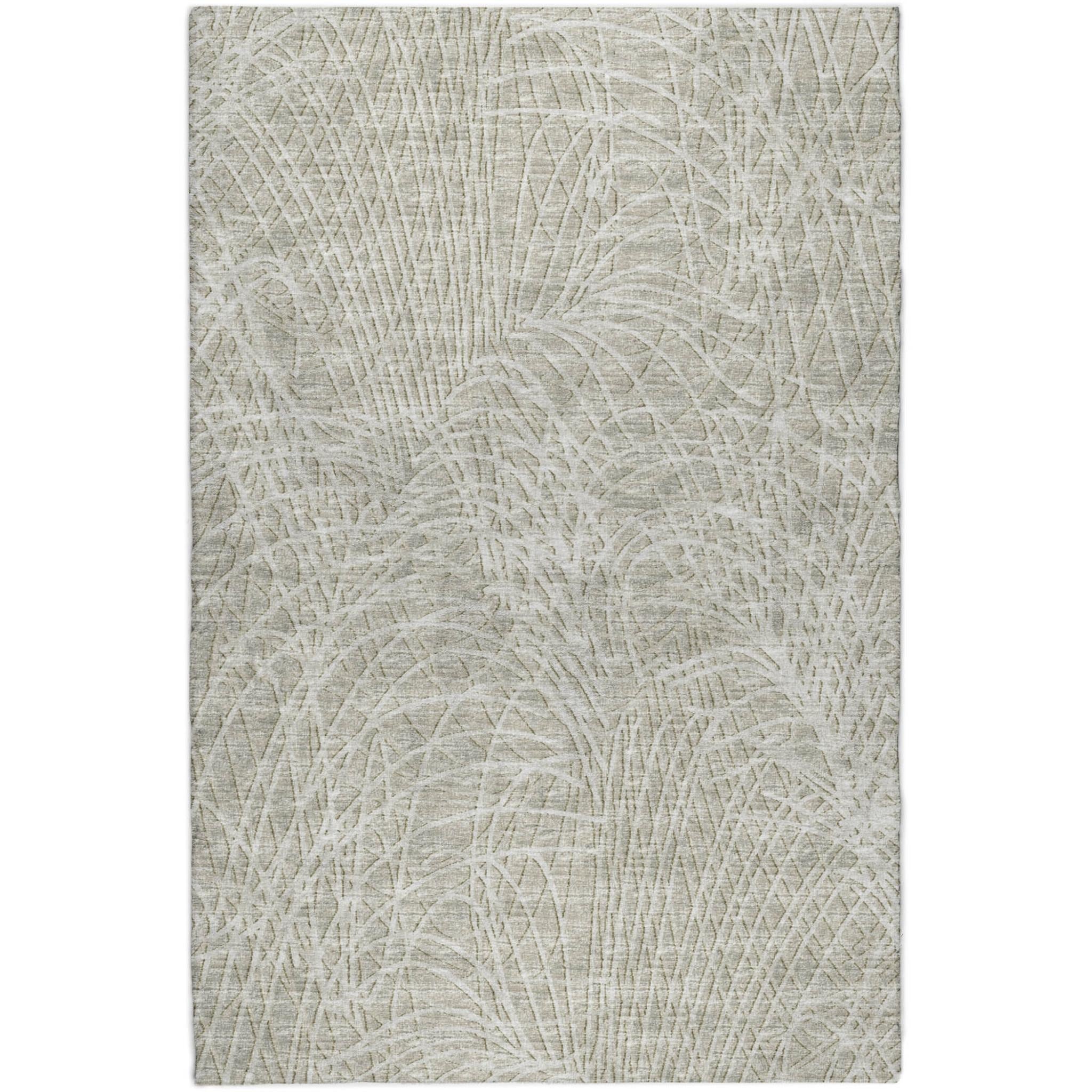 8' X 10' Beige And Ivory Abstract Shag Washable Area Rug With UV Protection - Home & Garden