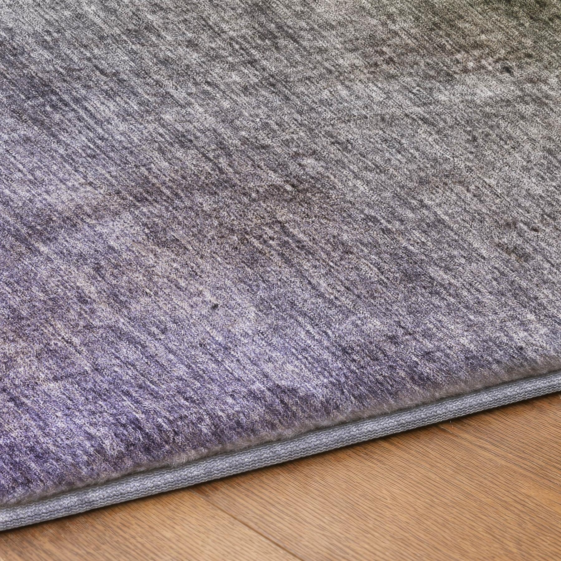 3' X 5' Olive Green And Gray Ombre Shag Washable Area Rug With UV Protection - Home & Garden