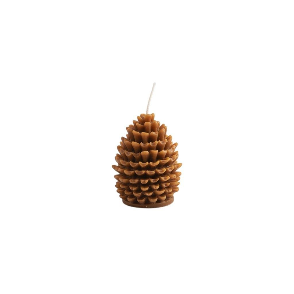 3" Brown Pumpkin And Latte Scented Dimensional Pinecone Candle - Home & Garden