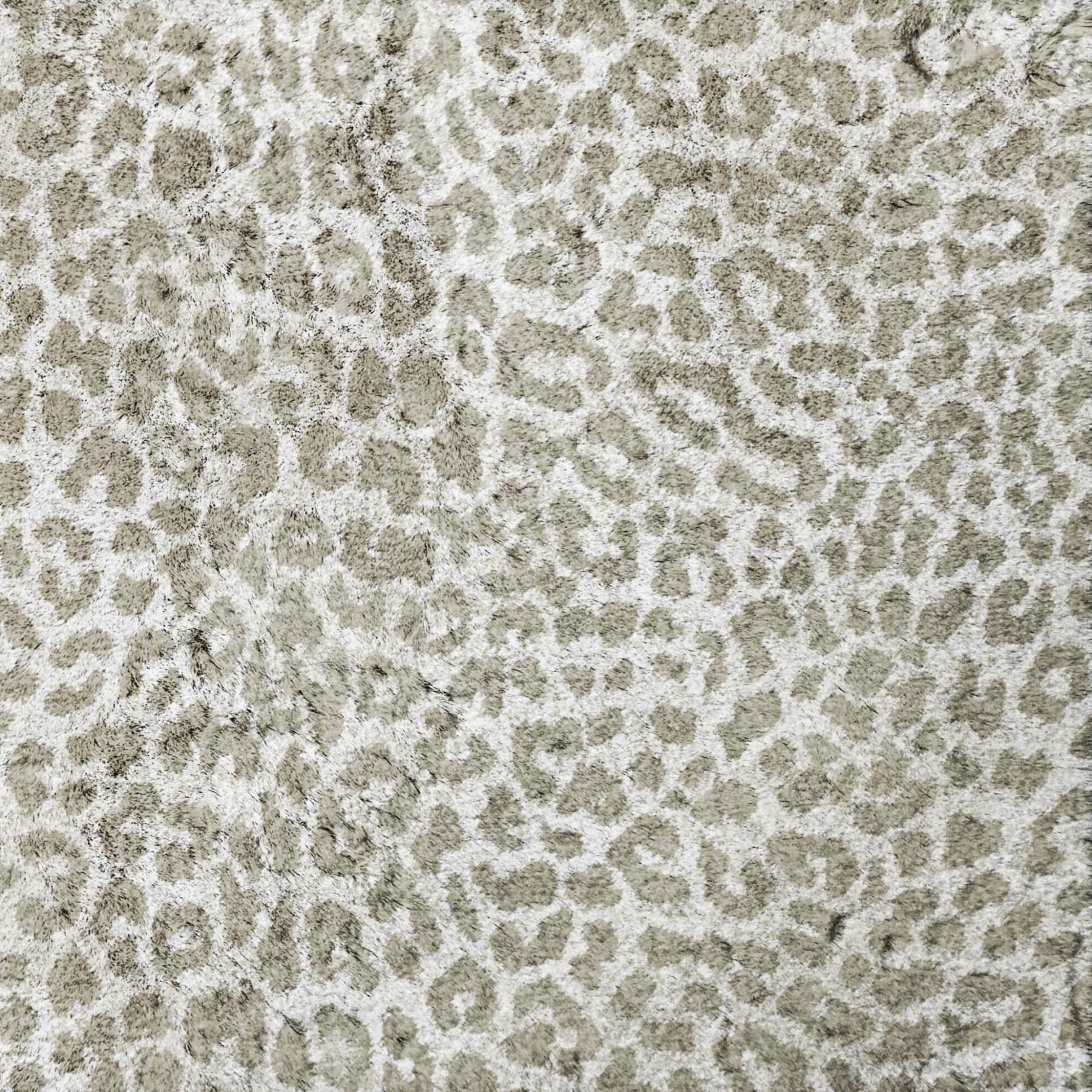 10' X 14' Taupe And Gray Animal Print Shag Washable Area Rug With UV Protection - Home & Garden