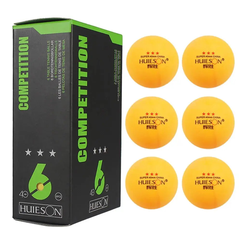 6pcs/bag Professional Table Tennis Ball 40mm Diameter 2.9g 3 Star Ping Pong Balls for Competition Training Low Price Yellow