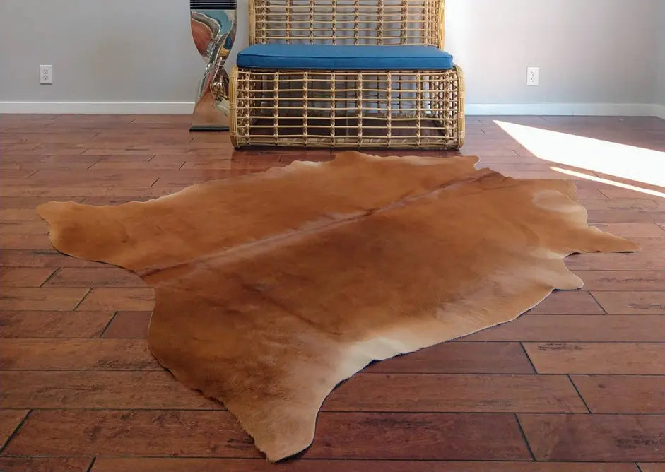 6x7 Feet Dark Brown Cowhide Handmade Area Rug Home Mart Goods