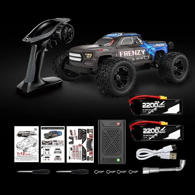 70KM/H 2X Battery  N517 Frenzy 1/12 Brushless Full Scale 4WD High Speed Rc Car Off-road Truck  High Speed Rc Drift Car GreatEagleInc