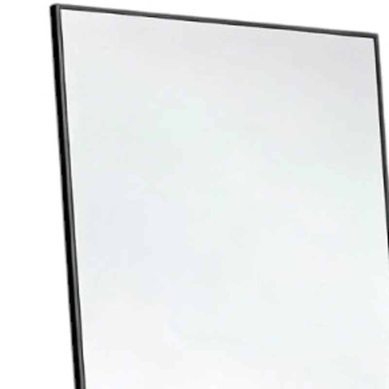 70" Black Aluminum Freestanding And Wall Mounted Framed Full Length Mirror Homeroots Bed & Bath
