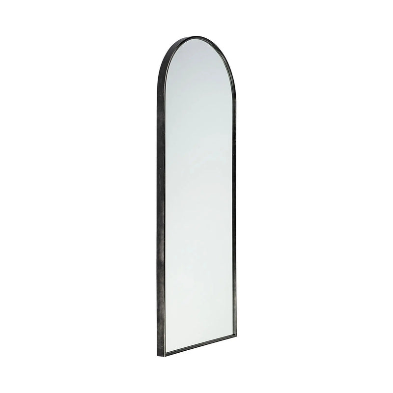 70" Black Metal Arch Framed Full Length Hanging Mirror Homeroots Bed & Bath