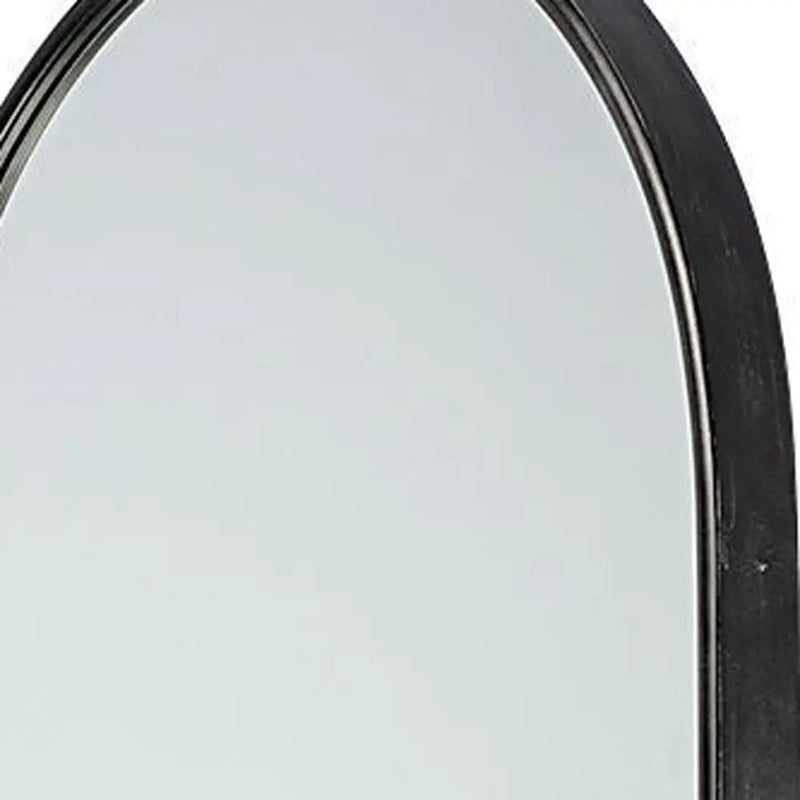 70" Black Metal Arch Framed Full Length Hanging Mirror Homeroots Bed & Bath
