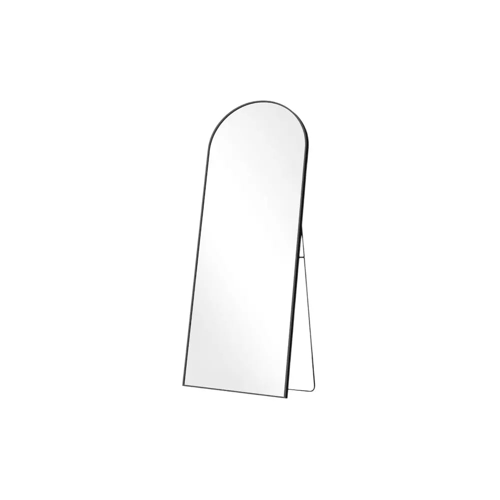 70" Black Metal Arch Wall Mounted Leaning Or Freestanding Framed Full Length Mirror Homeroots Bed & Bath